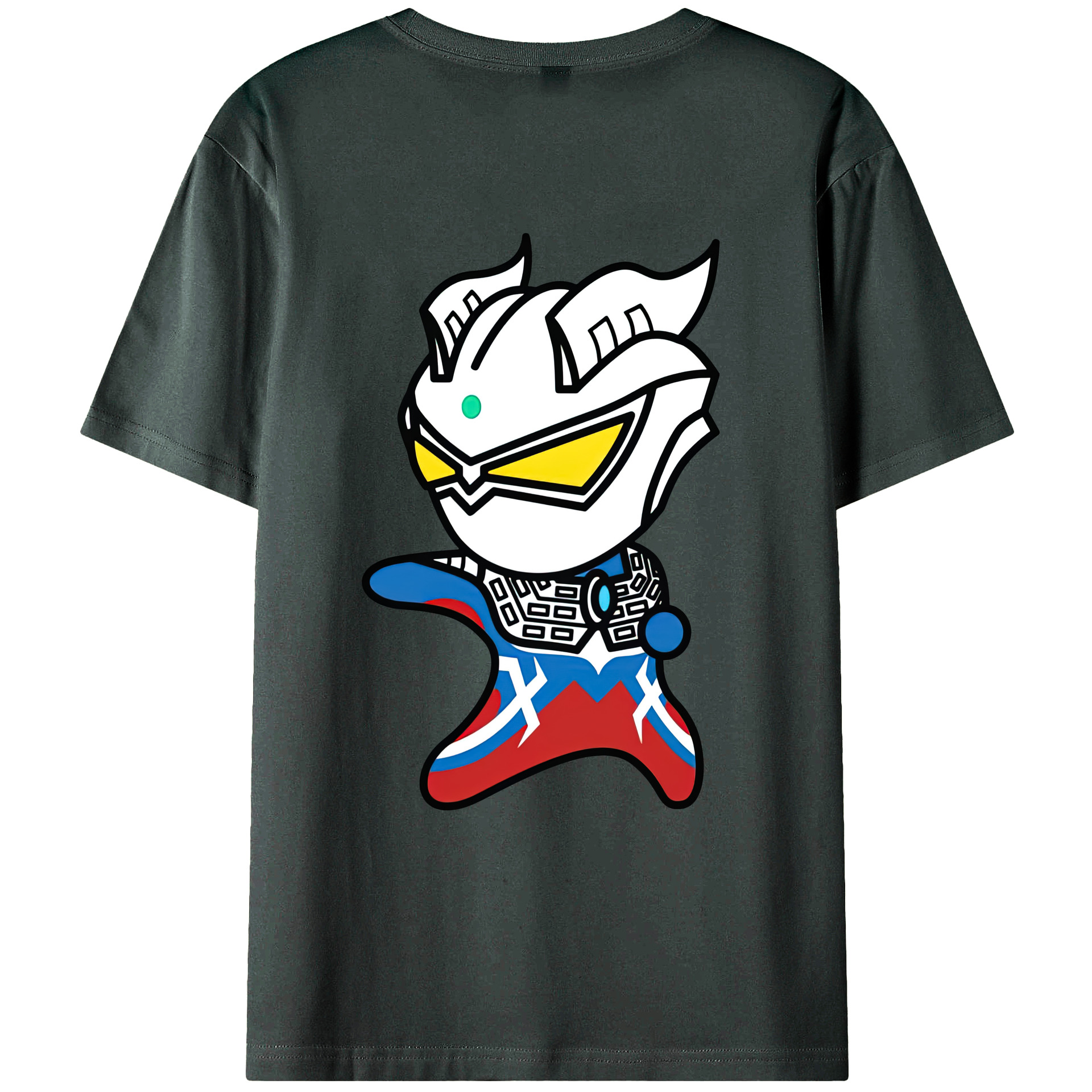 （画像用） ウルトラマン Ultraman 綿100％ メンズ半袖Tシャツ（バックプリント） 通気性